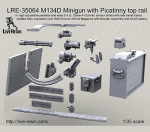 Live Resin LRE35064 1/35 M134D Minigun w/Picatinny Top Rail SAG Shield A - Bild 1 von 1