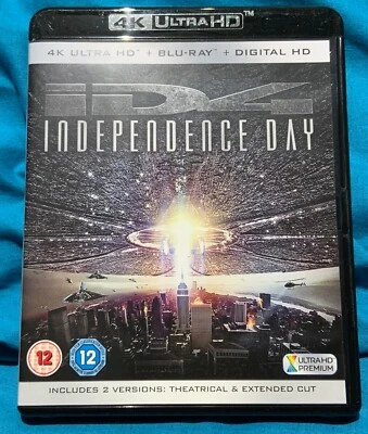 Independence Day 4K Ultra Hd + 2-Disc Blu-Ray. Factory Sealed. No Slipcover. - Image 1 of 2