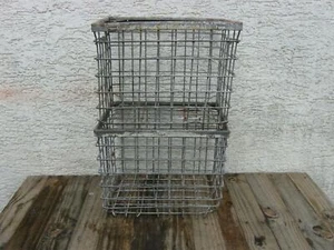 2 MAL METALLKORB RECHTECKIG REGALKORB BEISTELLTISCH CA. 43cm x 34cm x 33cm - Bild 1 von 3