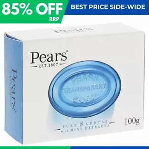 Pears Transparent Soap Bar Pure and Gentle with Mint Extracts 100g - Picture 1 of 4