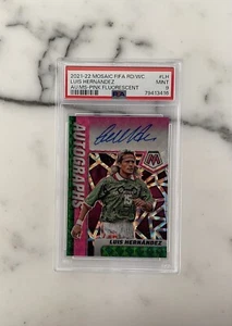 2021-22 Mosaic FIFI Road To World Cup Luis Hernandez Auto /10 PSA 9 - Bild 1 von 3