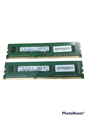 Lot of 2 Samsung 4GB 1Rx8 PC3-12800U-11-12-A1 8GB Total RAM Memory GOOD - Image 1 of 3