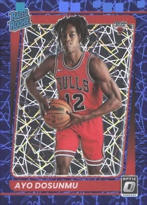 Panini Donruss Optic - Rated Rookie Ayo Dosunmu #171 Blue Velocity Prizm (RC) - Picture 1 of 2