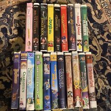 Lot of 20  Disney WB Family Movies VHS Clamshell CASPER SHREK FLUBBER SPACE JAM+
