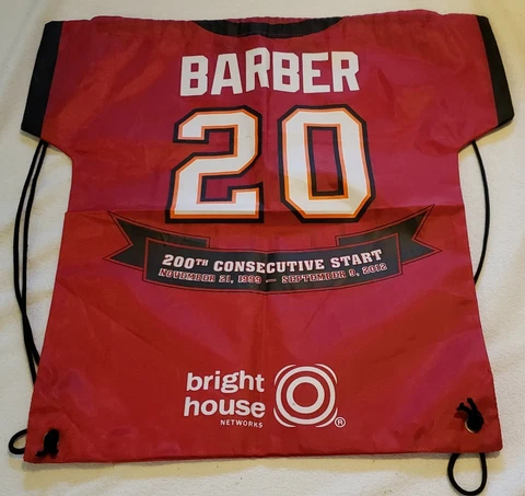 Rhonde Barber Tampa Bay Buccaneers Back Pack & 12 Little Bucs Helmets Cover