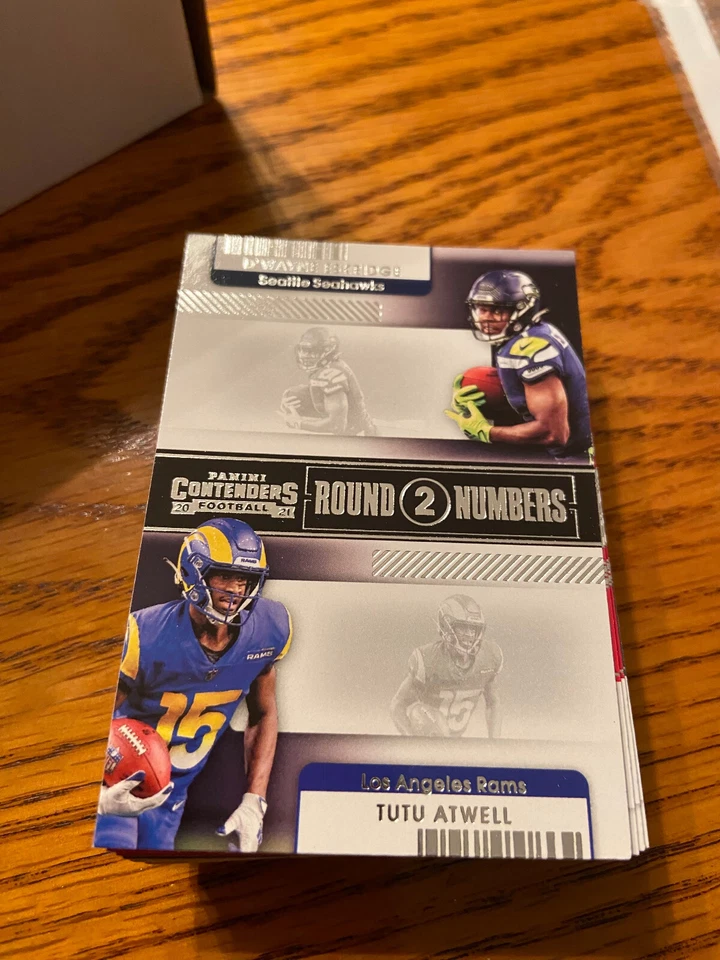 Tutu Atwell & D’wayne Eskridge 2021 Panini Contenders Round 2 Numbers Rookie - Image 1 of 1