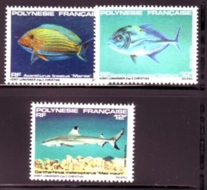 FRENCH POLYNESIA Sc 373-5 NH ISSUE OF 1983 - SEA LIFE - Picture 1 of 1