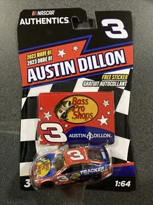 2023 AUSTIN DILLON #3 PATRIOTIC BASS PRO SHOPS NASCAR AUTHENTIC 1:64 2023 Wave 1 - Picture 1 of 5
