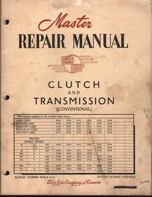 Ford 1948-1954 Clutch and Transmission (Conventional) Master Repair Manual - image 1 of 4