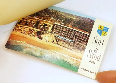 SURF and SAND HOTEL Rate Card Rules with Polychrome Post Card Laguna Beach CA - Image 1 of 3