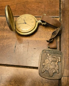 Vintage BELLE LUISSE WIND UP POCKET WATCH SWISS Made with FOB C.A.T. Engines - Picture 1 of 8