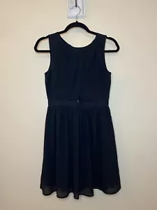 Romeo + Giulietta Couture Vestito Donna Nero Plissettato Mini Senza Maniche Ritagliato Tg S - Foto 1 di 7