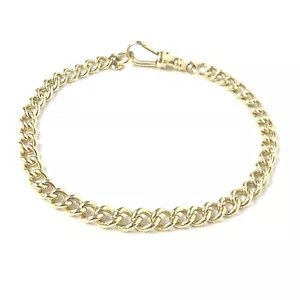 9ct Gold Curb Bracelet Solid Hallmarked 7.75 Inches Long 12.7g - Picture 1 of 20