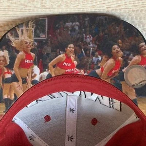 MIAMI HEAT CHEERLEADERS RARE SNAPBACK HAT ADIDAS NBA - Picture 1 of 7