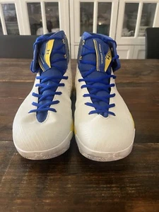 Men's Under Armour Steph Curry Golden State Warriors Blue/White/Yellow Size 11.5 - Picture 1 of 8