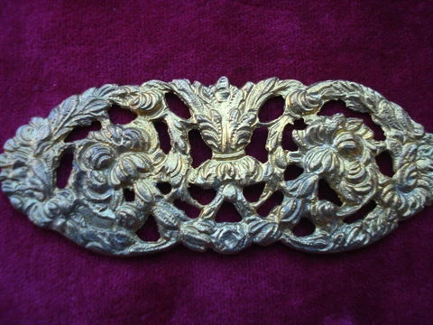 CAST BRASS FRET FOR BELL TOP LATE 17TH C ENGLISH TABLE BRACKET MANTEL CLOCK #2 Cover