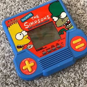 vtg The Simpsons Bart vs Homersaurus Tiger talking electronic handheld videogame