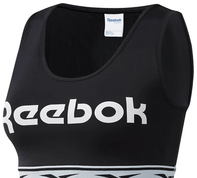 Reebok Women's Vector Light-Impact Training Bra EB5076 Black/White Athletic - Image 1 of 4