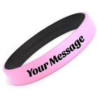 5 Custom Engraved Silicone Wristbands - You Choose Your Own Phrase