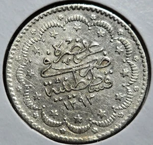 Turkey ***1293/20 5 Karush SILVER Coin!*** Rare High Grade! - Picture 1 of 2
