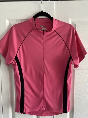Camiseta deportiva de bicicleta Canari XL rosa con cremallera completa para mujer Foto 1 de 4