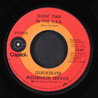 QUICKSILVER MESSENGER SERVICE: doin' time / changes CAPITOL 7" Single 45 RPM - Image 1 of 2