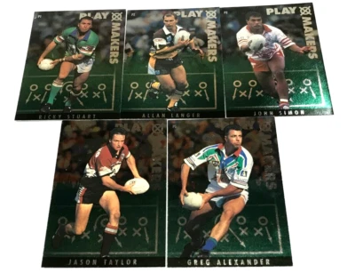 Juego completo de cartas sin firmar Dynamic M. Rugby League Series 2 Playmakers 1995 (5)-Raro Foto 1 de 4
