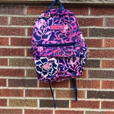 Mochila Vera Bradley Rosa y Azul Marino Floral Rosa Foto 1 de 4