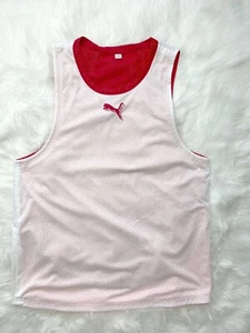 Puma  Athletic Medium M Tank Top Women's  White Red Orange  - Picture 1 of 9