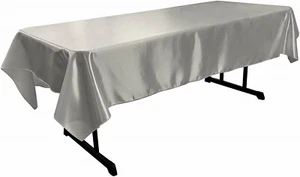 New Creations Fabric & Foam Inc, Polyester Bridal Satin Rectangular Tablecloth - Picture 1 of 28