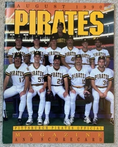1990 Pittsburgh Pirates Barry Bonds Vintage baseball Program Magazine scorecard - Picture 1 of 2