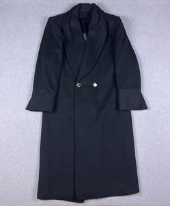 Vintage Fleurette Neiman Marcus Damen Mantel schwarz %100 Kaschmir lang Union Made - Bild 1 von 13