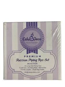 Cake&Deco Premium Russian Piping Tips Set Master Baking Decorating - Picture 1 of 7