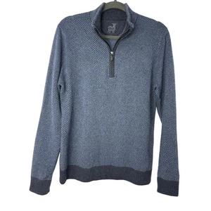 Raffi 100% Kaschmir Quarter-Zip Pullover Blau Grau Herren Gr. M Ruhig Luxus " - Bild 1 von 7