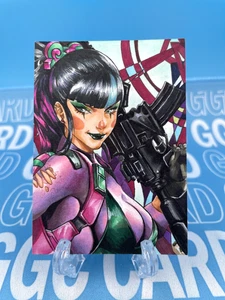 GGC Studio DC Punchline Künstler handgezeichnete automatische Skizzenkarte 1/1 #S - Bild 1 von 2