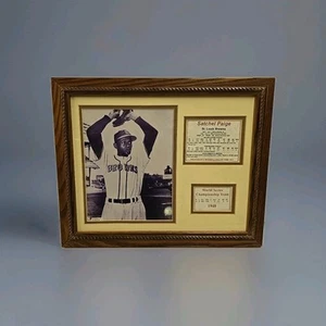 Vintage Framed MLB Photofile Satchel Paige St Louis Browns HOF Stat & Photograph - Picture 1 of 15