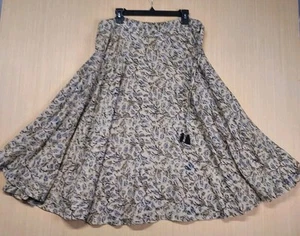 Isha Raiment 100 Percent Cotton Midi Skirt Made In India Zipper/Drawstring - Picture 1 of 8