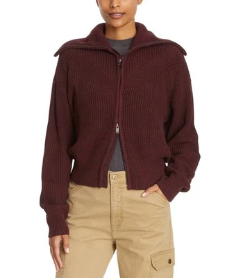 Bass Outdoor Funnel-Neck Zippered Sweater Women's M Cabernet Long Sleeve - Image 1 of 4