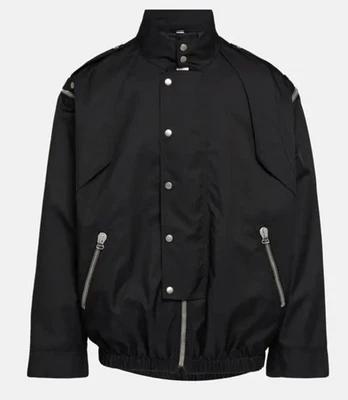 Новый $3980 Gucci мужчин большого размера холст/нейлон молнии куртка - жилет пальто черный 50 Eu - Изображение 1 из 4