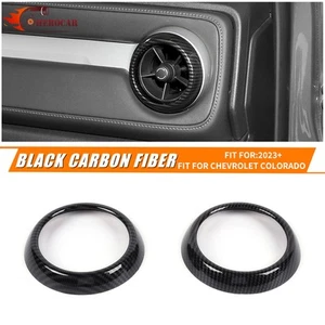 Borde de salida de ventilación de aire acondicionado lateral central de fibra de carbono 2 piezas para Chevy Colorado 2023+ - Imagen 1 de 13