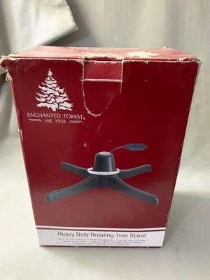 Enchanted Forest Heavy Duty Rotating Artificial Xmas Tree Stand Up To 7.5 Ft - Image 1 of 4