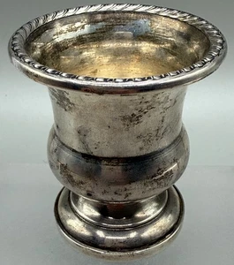 ANTIKE NACHLASS WEBSTER MINI VASE STERLINGSILBER URNE ZAHNSTOCHER HALTER EIMER 64G - Bild 1 von 9