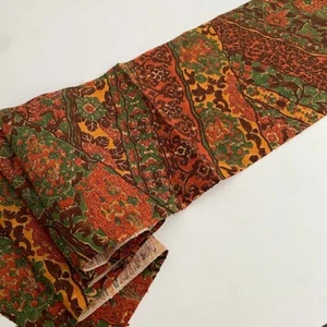 English Garden #D 6.5x82-2.2yd LONG Hand Painted Silk Tsumugi Kimono Fabric TH88 - Picture 1 of 8