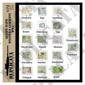 Diorama/Model Accessory - 1/72 Allied Maps, Western Germany - WW2 - Bild 1 von 1