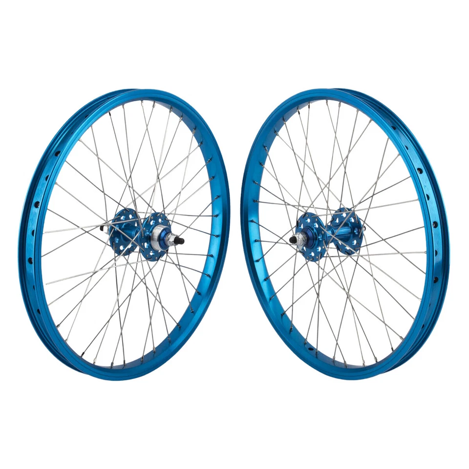 SE Bikes 640472 20 inch Wheel Set - Blue