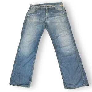REPLAY Vintage Jeans Mens W36 L32 Blue Straight Relaxed Leg Italy 90’s Y2K Acid - Picture 1 of 14