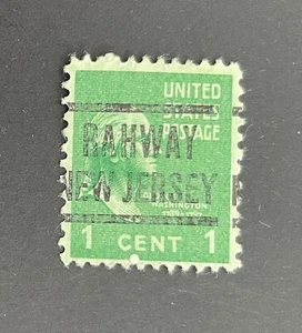 Rahway, New Jersey Type 204 Precancel - 1 cent Prexie - U.S. #804 - NJ - Picture 1 of 1