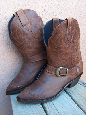 Botas vaqueras informales con hebilla DINGO para mujer botín de cuero marrón talla 7,5 M Foto 1 de 4