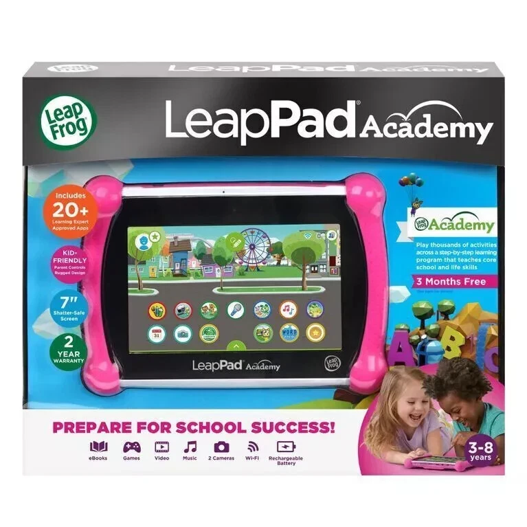 Leap Frog LeapPad Kids Academy Ready for School Tablet Pink - Image 1 of 4