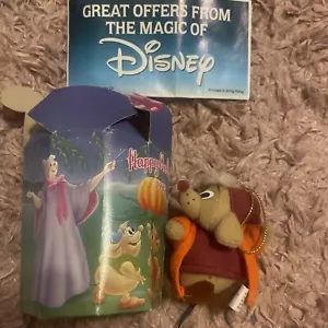 Walt Disney Cinderella Jaq The Mouse Plush Stuffed Christmas Ornament vintage - Picture 1 of 9